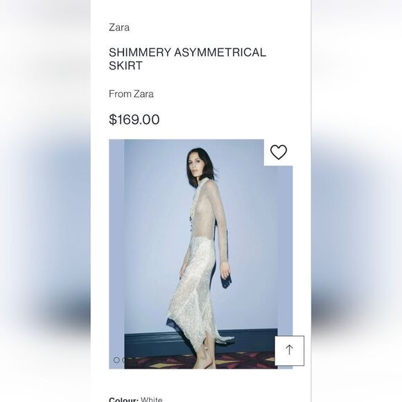 NWT ZARA SHIMMERY ASYMMETRICAL SKIRT - Picture 9 of 10